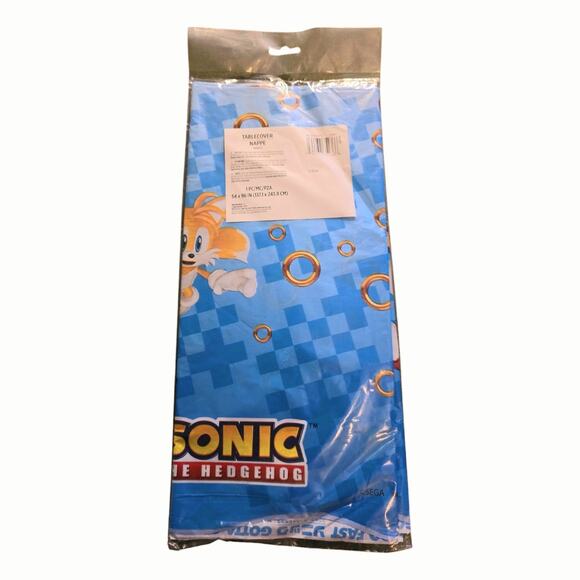 Sonic The Hedgehog Sega Amscan Tablecover 54 x 96 in - Picture 2 of 3